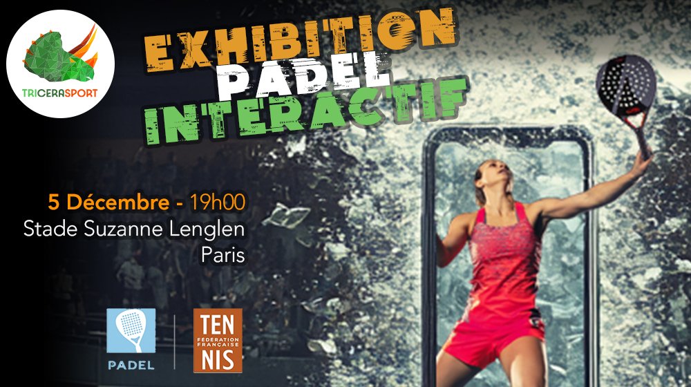 Exhibition interactive de Padel lors d'un événement privé FFT avec TriceraSport