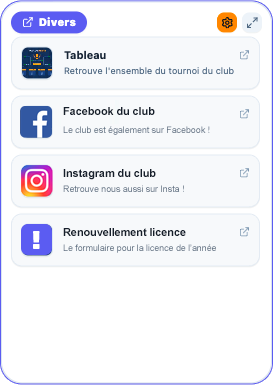 Capture du widget Divers