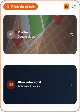 Capture du widget Plan du stade