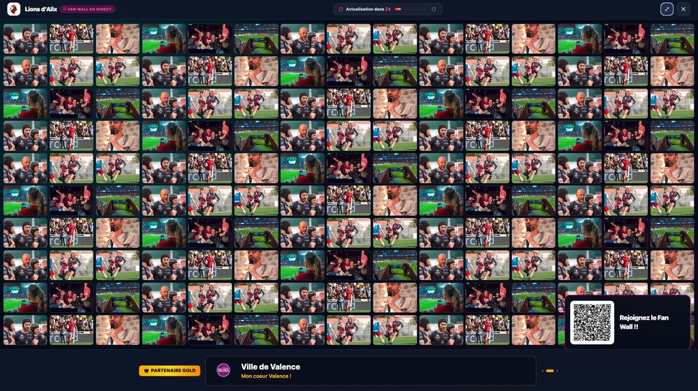 Fan Wall interactif au stade